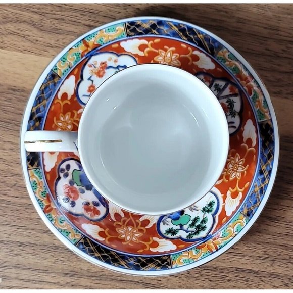 3 TAKAHASHI SAN FRANCISCO Demitasse Coffee Cups & Saucers  Multicolor & Gold Gil - Picture 6 of 16